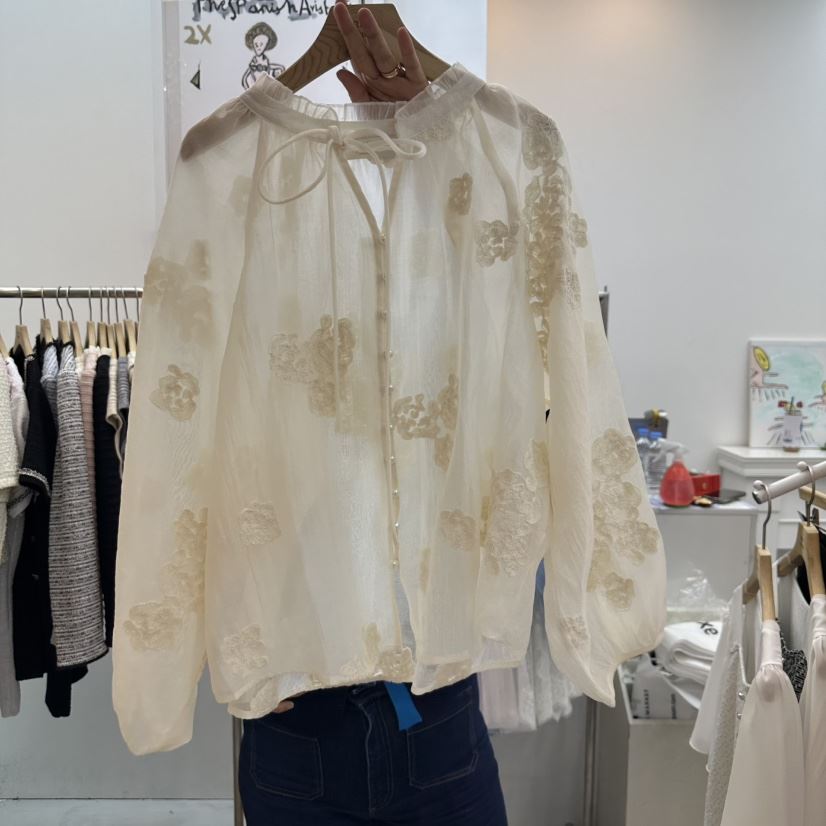 ABLESTUDIO韓國直郵㊣東大門實拍女裝新款休閑襯衫蕾絲衫蕾絲ABLE STUDIO襯衫/蕾絲衫