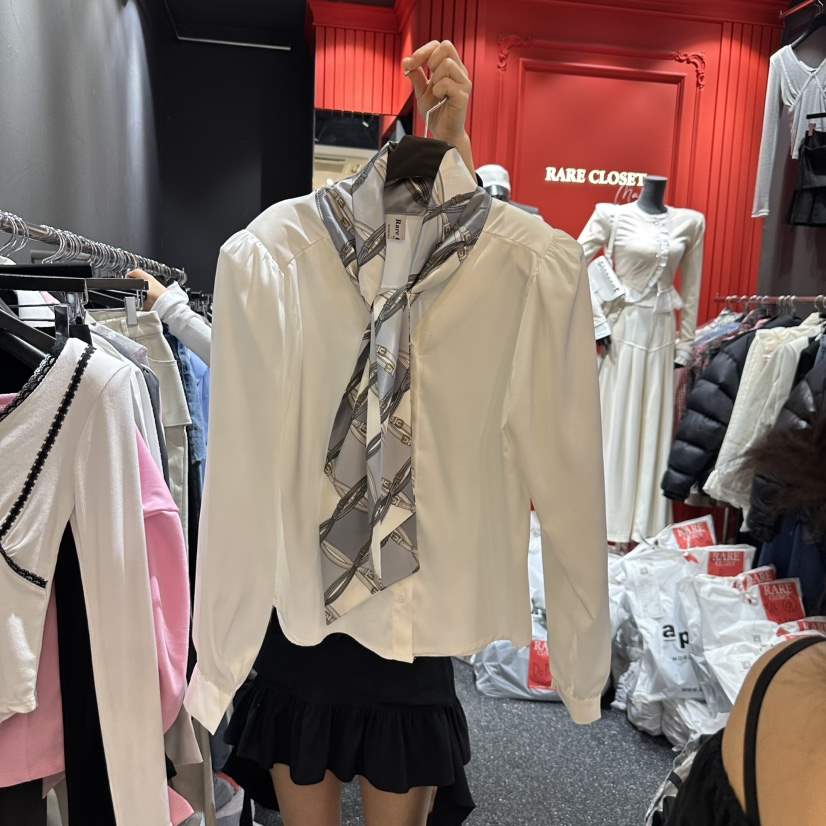 RARE CLOSET直郵韓國代購㊣女裝新款休閑推薦熱賣襯衫蕾絲衫RARE CLOSET襯衫/蕾絲衫