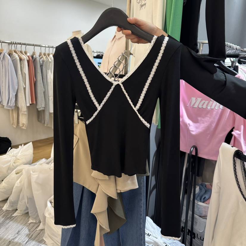RARE CLOSET韓國㊣直郵東大門代購女裝新款推薦熱賣長袖T恤RARE CLOSET長袖T恤