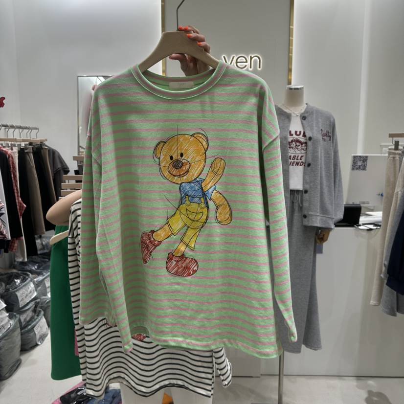 N YEN韓國㊣直郵東大門代購女裝新品時尚熱賣人氣職業長袖T恤N YEN長袖T恤