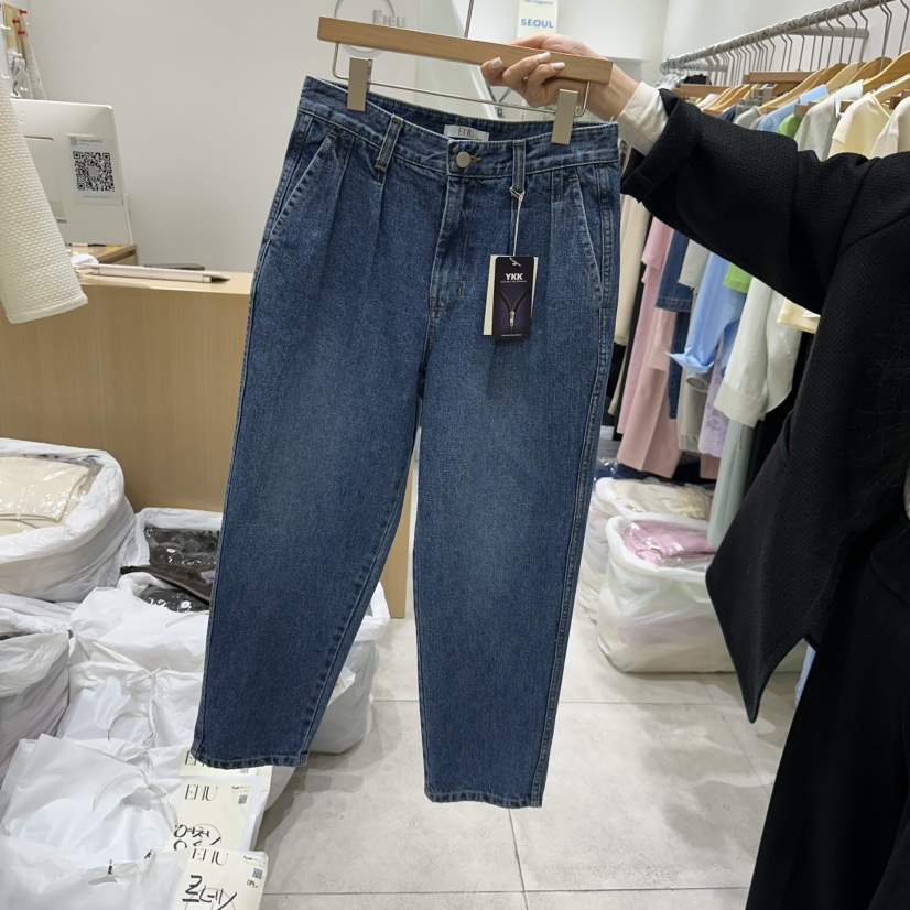 EN.U韓國㊣直郵東大門代購女裝新品人氣熱賣時尚推薦牛仔褲EN.U牛仔褲