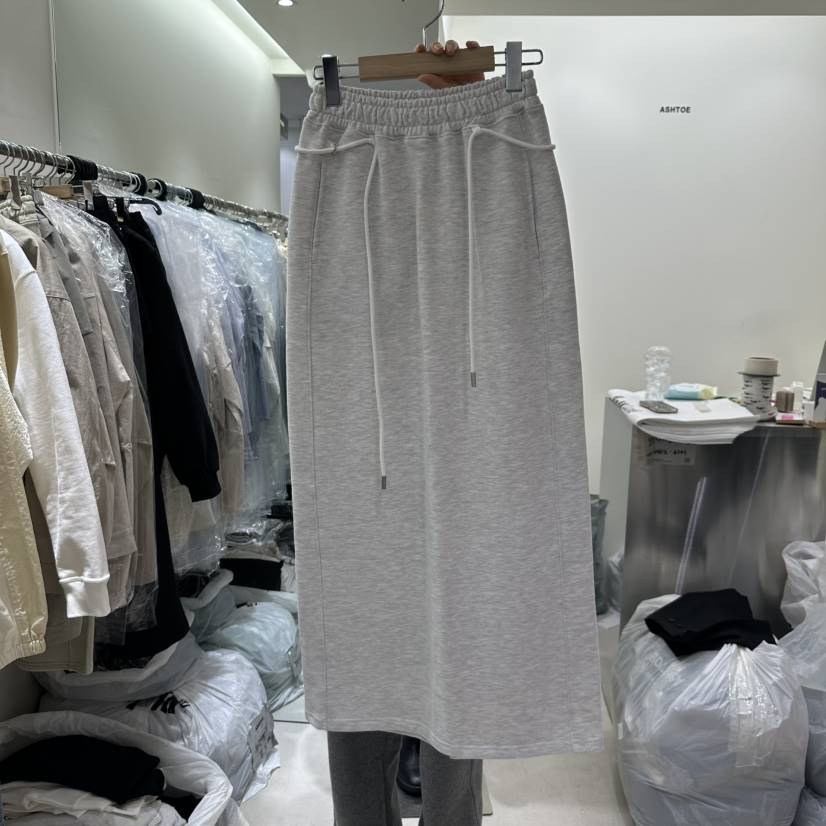 ASHTOE直郵韓國代購㊣女裝新款熱賣休閑人氣時尚長裙含腰繩ASHTOE長裙