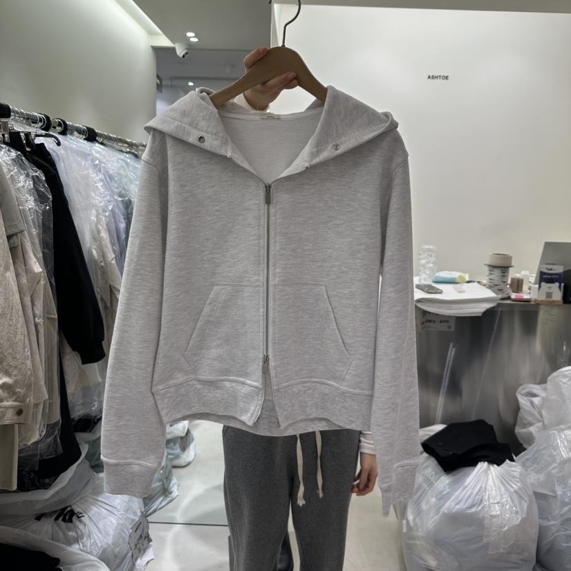 ASHTOE直郵韓國代購㊣女裝新品25春夏推薦休閑衛衣拉鏈連帽ASHTOE衛衣