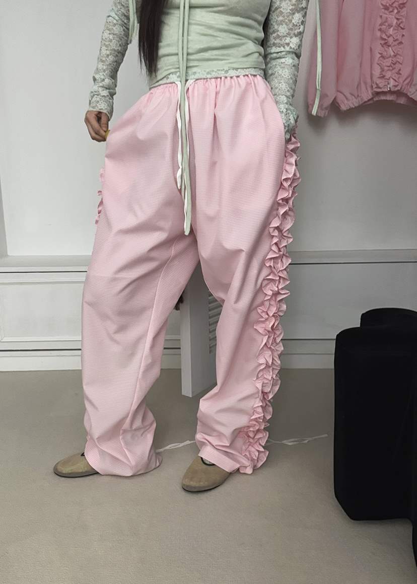 CLODE韓國直郵㊣東大門實拍女裝新品熱賣休閑時尚休閑褲格紋CLODE休閑褲