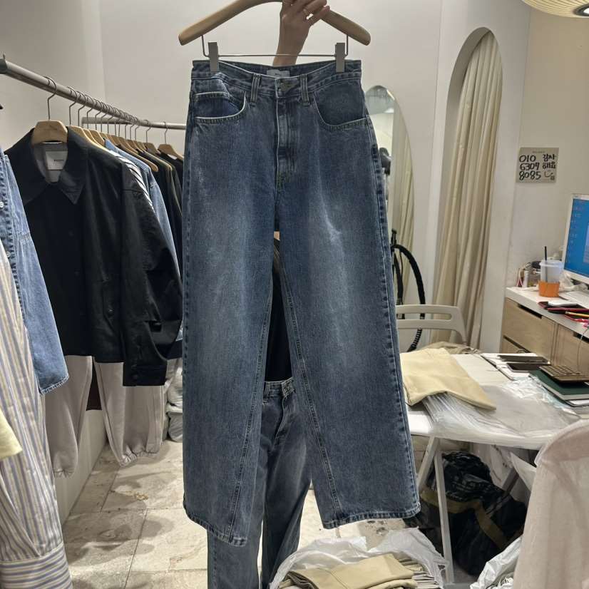 MAJDAN韓國直郵㊣女裝新款熱賣推薦人氣時尚25春夏職業牛仔褲MAJDAN牛仔褲