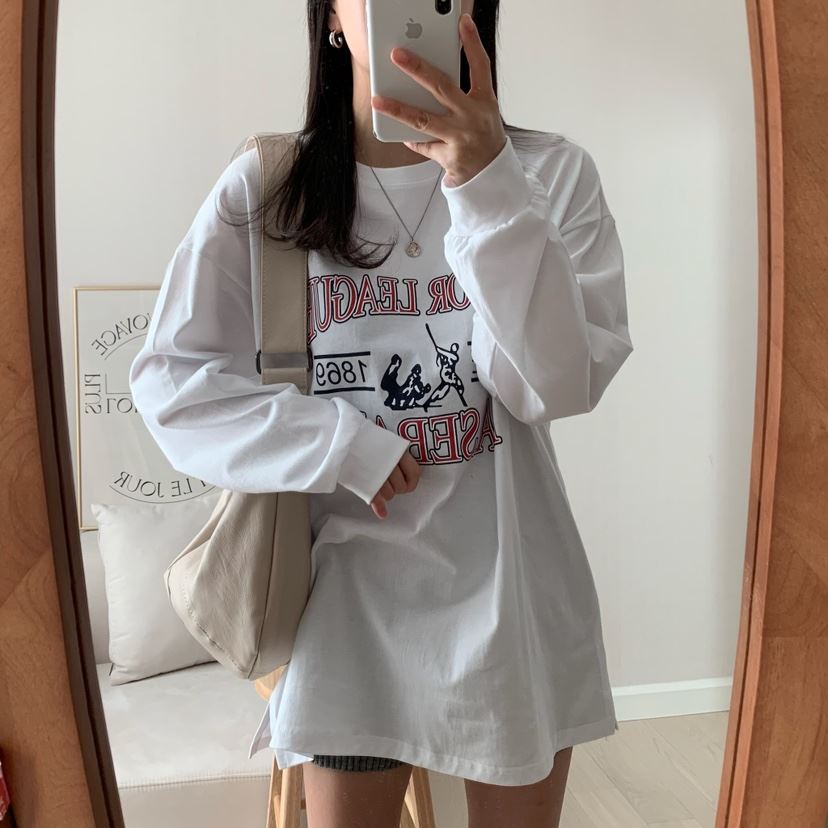 FROMJINI韓國直郵㊣女裝新品休閑時尚熱賣25春夏職業長袖T恤FROMJINI長袖T恤