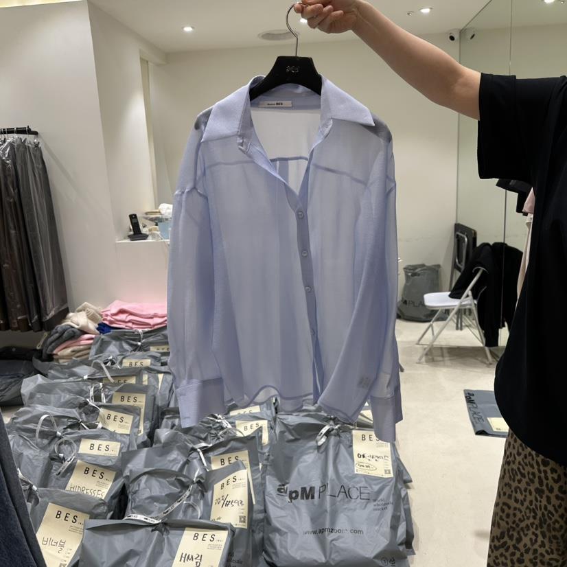 BES韓國㊣直郵東大門代購女裝新品25春夏職業推薦襯衫蕾絲衫BES襯衫/蕾絲衫