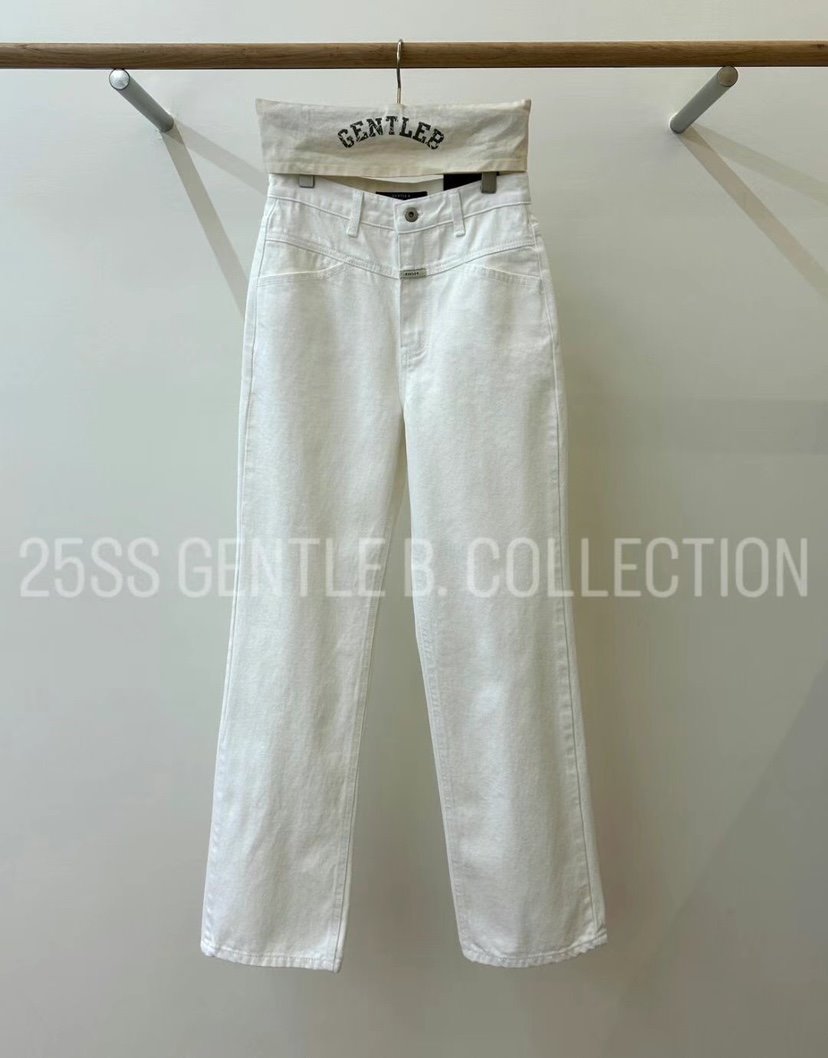 GENTLE B韓國直郵㊣東大門實拍女裝新品休閑25春夏時尚牛仔褲GENTLE B牛仔褲