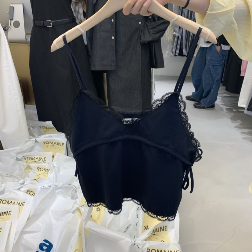 ROMAINE直郵韓國代購㊣女裝新款熱賣時尚吊帶背心不含內搭蕾絲ROMAINE吊帶/背心