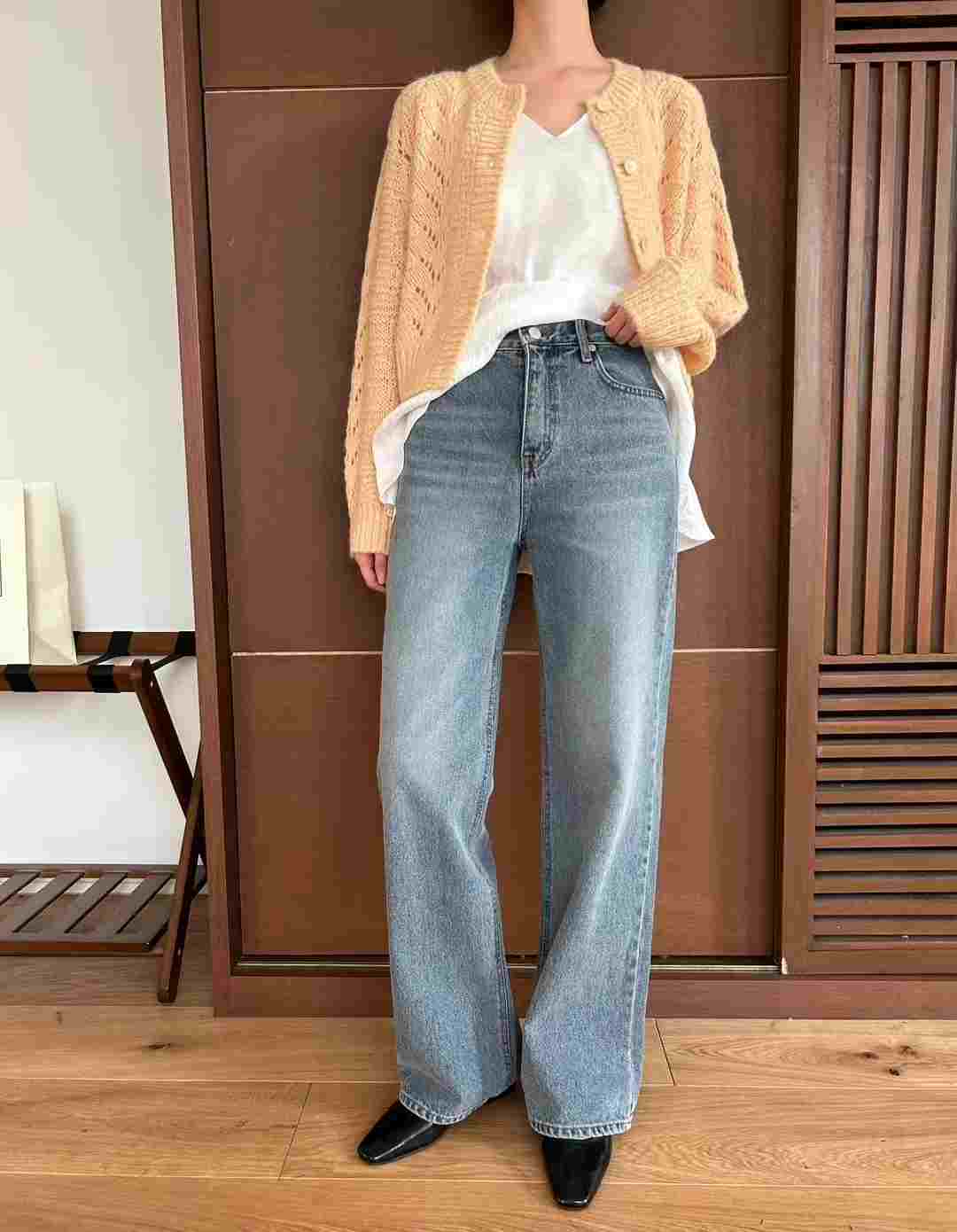 HEY BILLY韓國直郵㊣東大門實拍女裝新品休閑時尚25春夏牛仔褲HEY BILLY牛仔褲