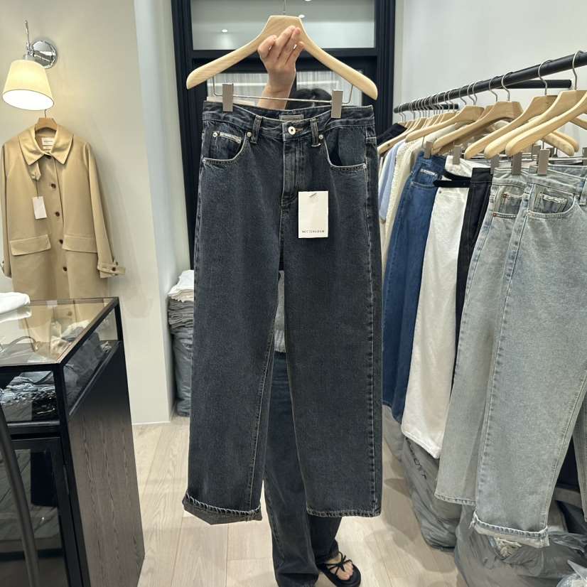 NOTTINGHAM韓國直郵㊣女裝新品熱賣推薦休閑時尚牛仔褲綁帶NOTTINGHAM牛仔褲