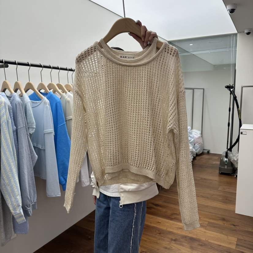 FFULLBAR韓國直郵㊣東大門實拍女裝新品25春夏熱賣針織衫雙層DELI JENNY針織衫