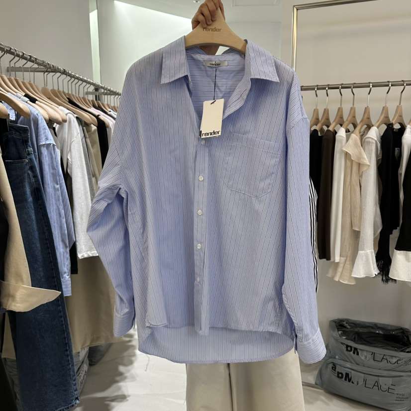 RENDER韓國直郵㊣東大門實拍女裝新品休閑25春夏襯衫蕾絲衫RENDER襯衫/蕾絲衫