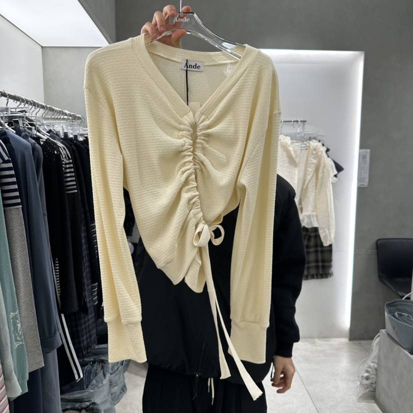 ANDE韓國㊣直郵東大門代購女裝新品時尚推薦25春夏人氣長袖T恤ANDE長袖T恤