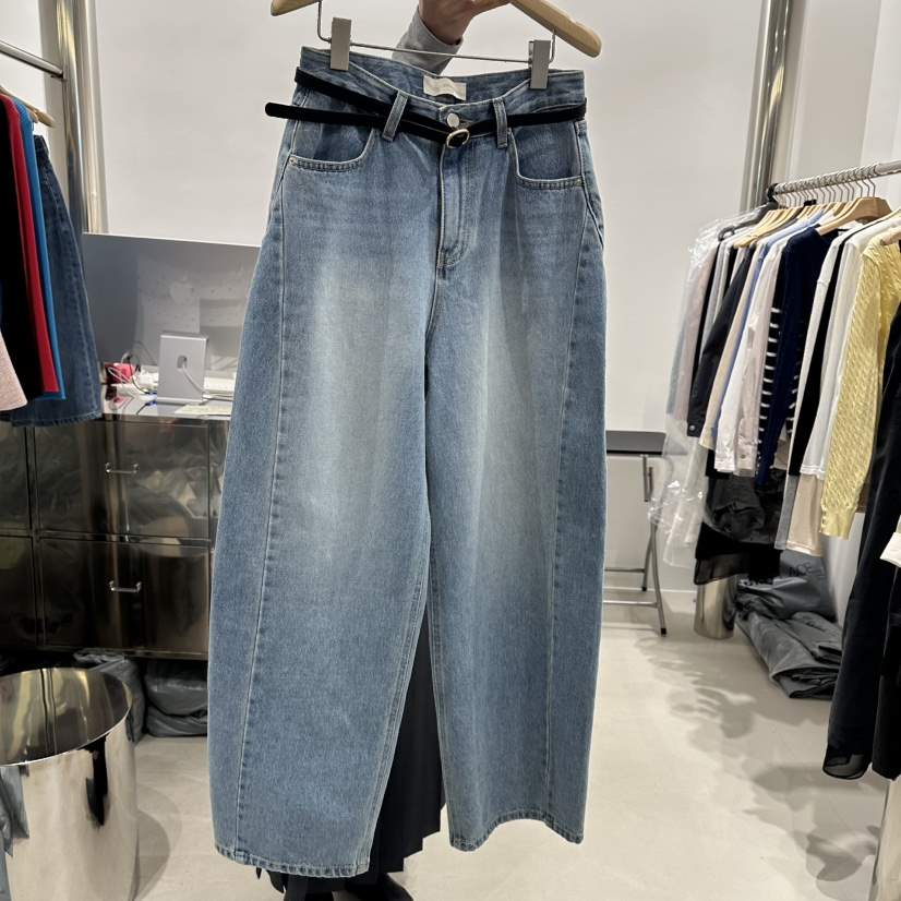 AHOY韓國直郵㊣女裝新品人氣熱賣職業25春夏牛仔褲不含腰帶AHOY牛仔褲