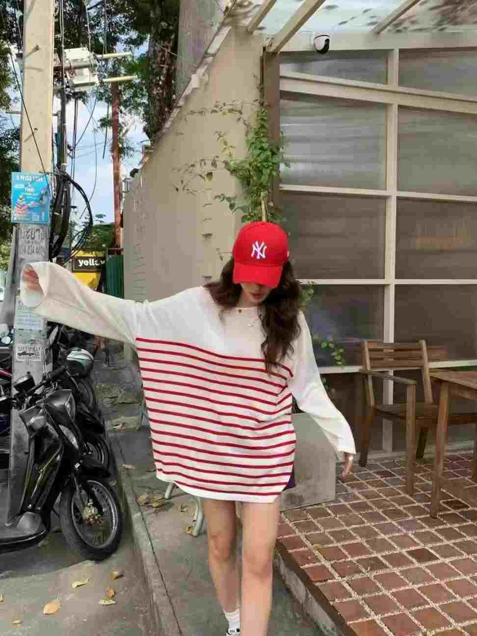 IN A ROW直郵韓國代購㊣女裝新品熱賣職業時尚休閑長袖T恤IN A ROW長袖T恤