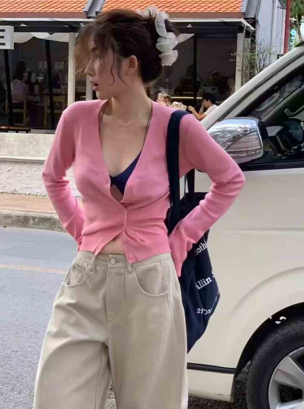 IN A ROW韓國直郵㊣女裝新款熱賣人氣職業休閑時尚針織衫IN A ROW針織衫