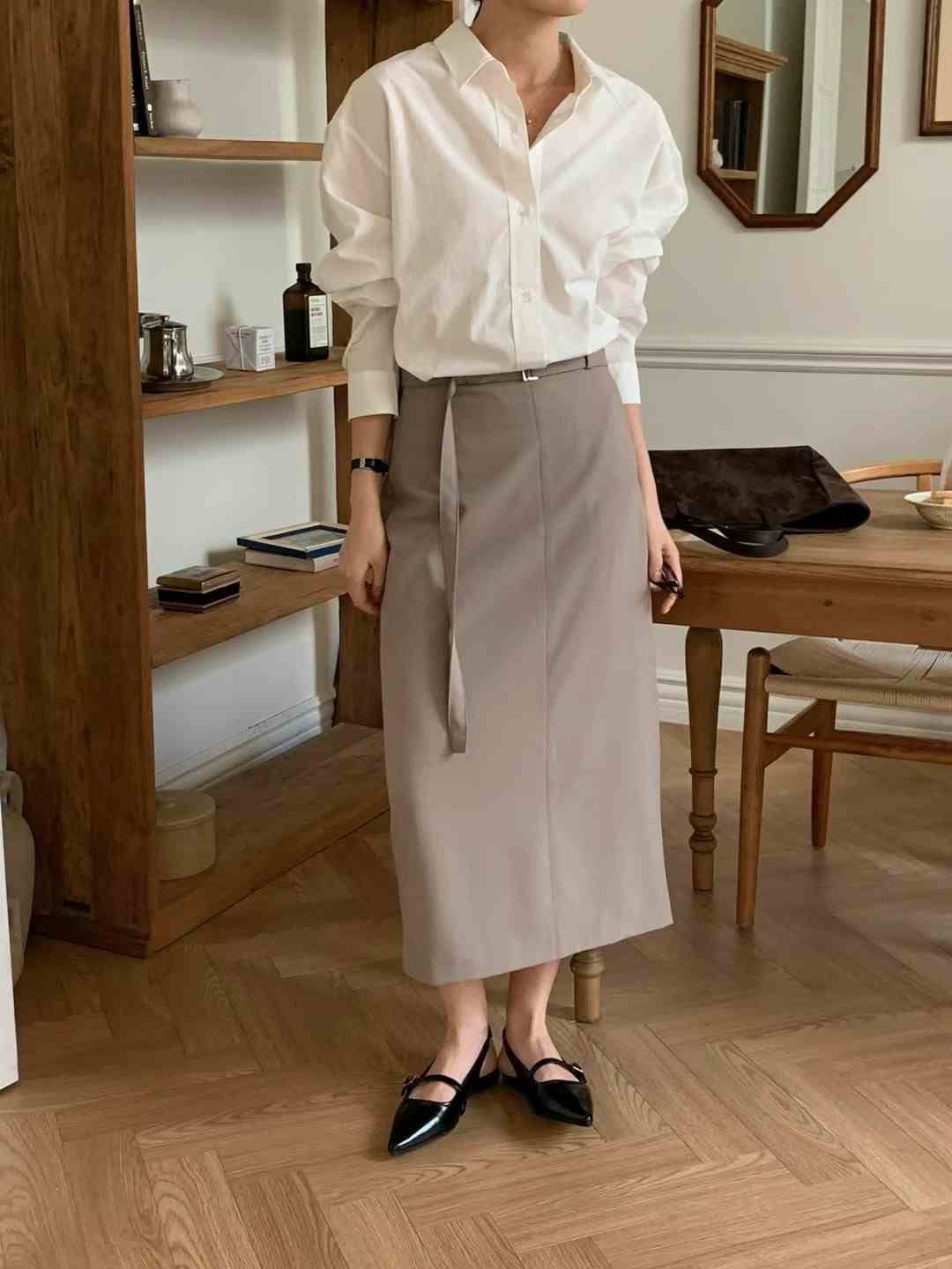 FLAT WHITE東大門實拍女裝新品休閑人氣推薦真品時尚熱賣長裙FLAT WHITE長裙