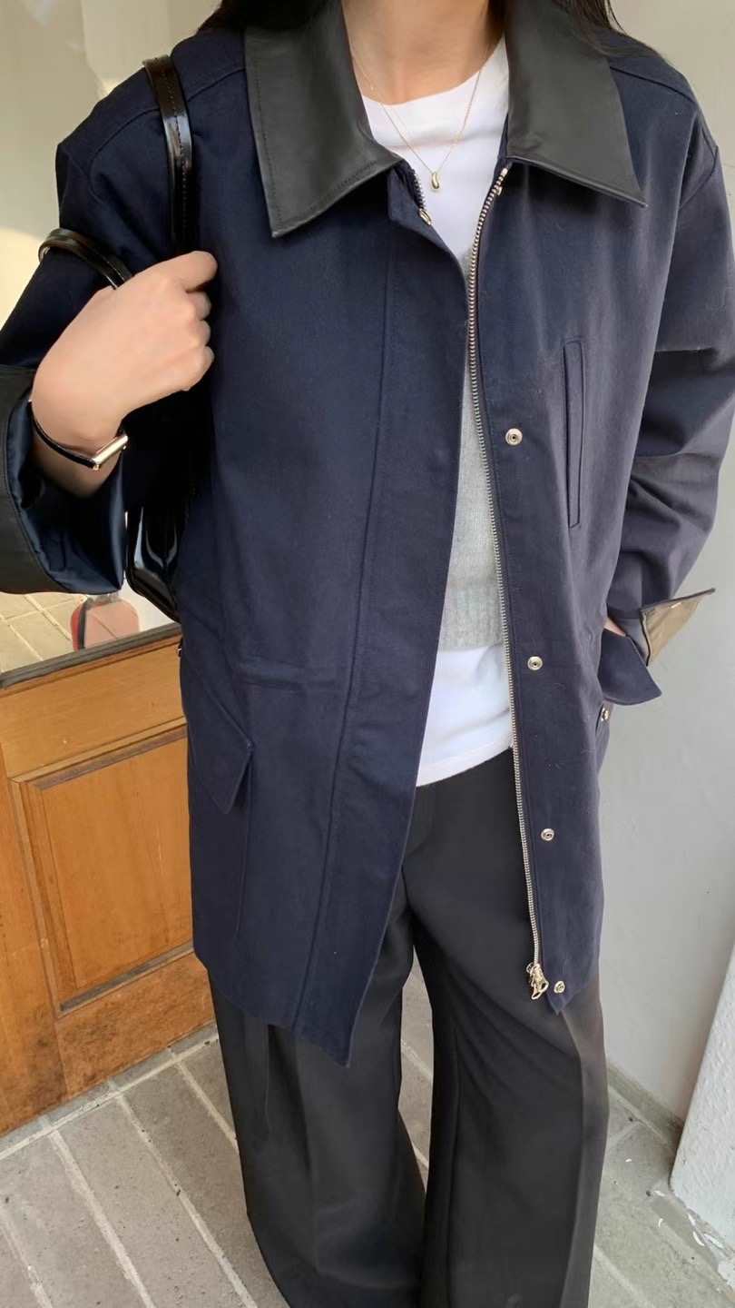 FLAT WHITE東大門代購女士新款時尚真品25春夏職業人氣夾克FLAT WHITE夾克