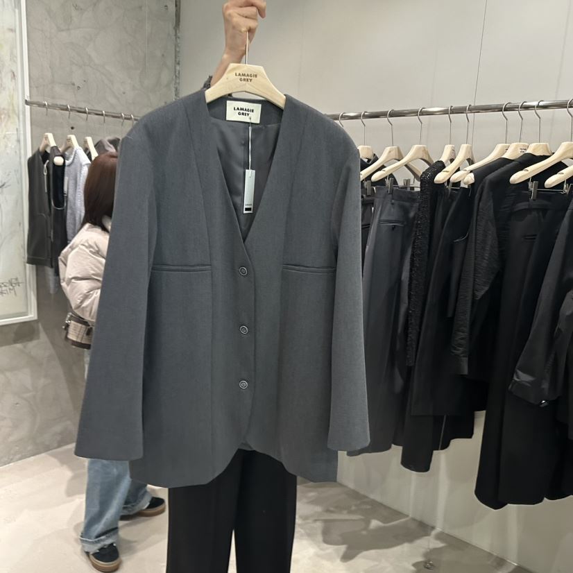 LAMAGIEPIE韓國㊣直郵東大門代購女裝新品熱賣人氣夾克寬松LAMAGIE GREY夾克