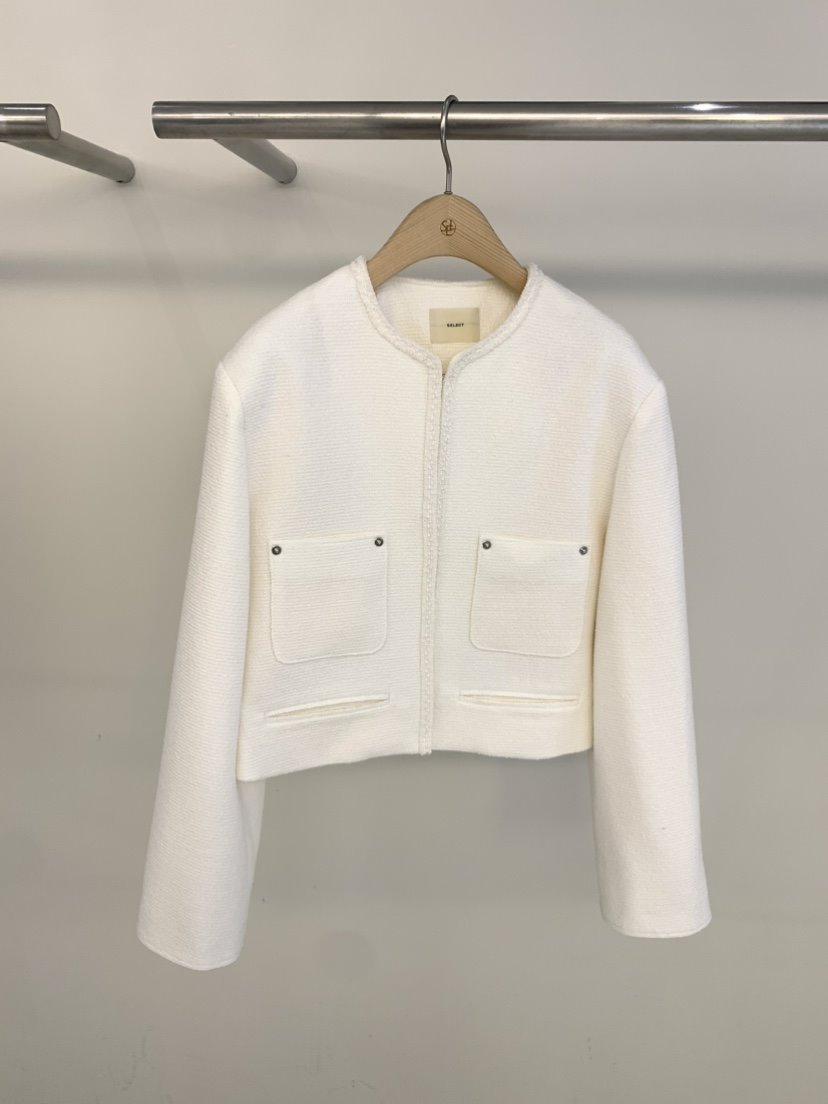 SELECT MARKET韓國直郵㊣東大門實拍女裝新品25春夏夾克粗花呢短款SELECT MARKET夾克