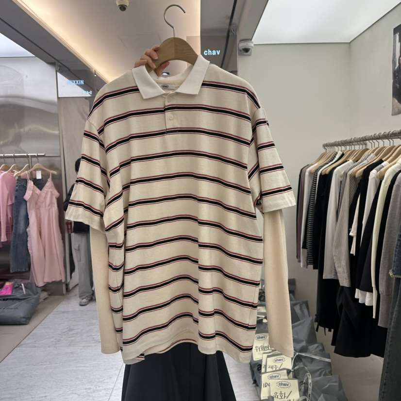 CHAV韓國直郵㊣東大門實拍女裝新品休閑推薦人氣T恤不含內搭CHAVT恤