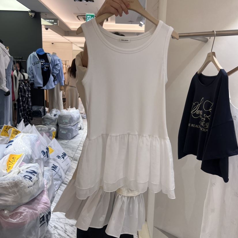 FRILL韓國直郵㊣女裝新品熱賣25春夏職業推薦時尚休閑連衣裙FRILL連衣裙