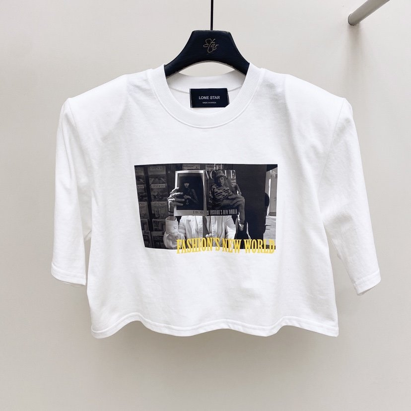 LONE STAR韓國㊣直郵東大門代購女裝新品25春夏推薦休閑T恤LONE START恤