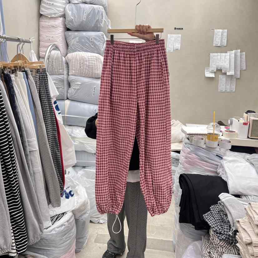 BREEZE韓國代購女士新品推薦職業真品熱賣人氣休閑休閑褲格紋BREEZE休閑褲
