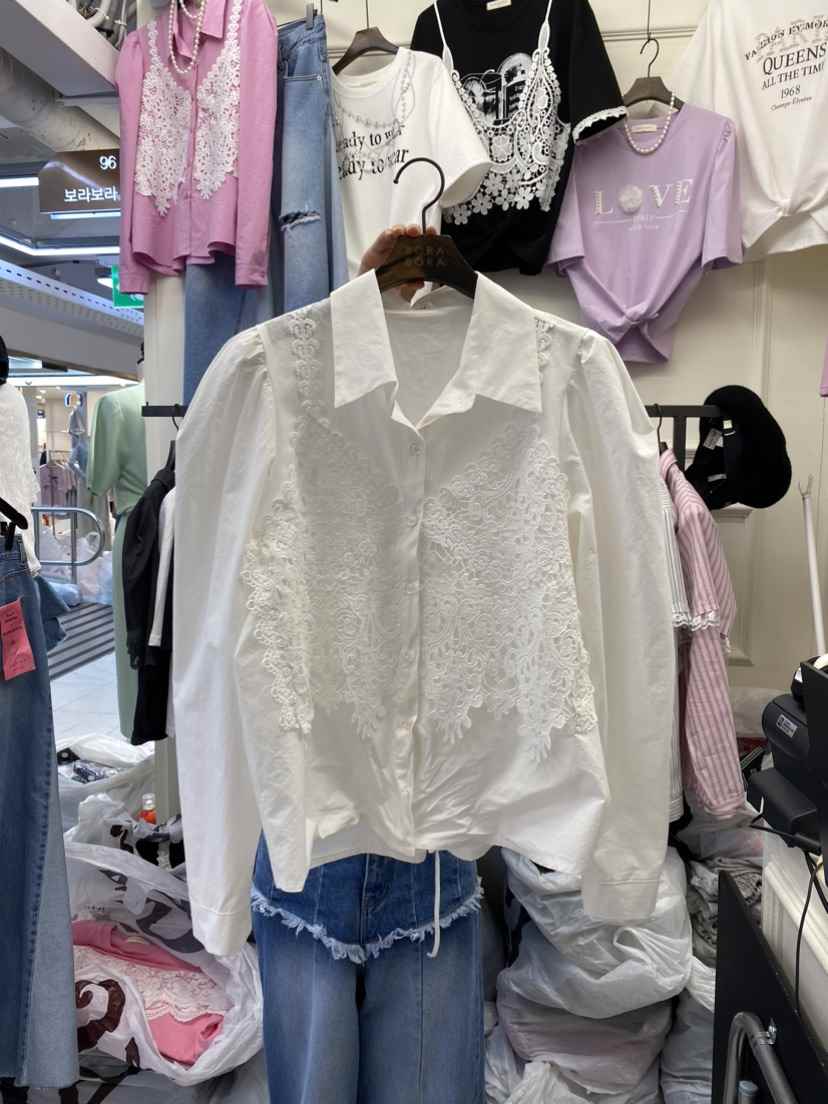 BORA BORA韓國直郵女士新款真品人氣熱賣時尚職業襯衫蕾絲衫BORA BORA襯衫/蕾絲衫