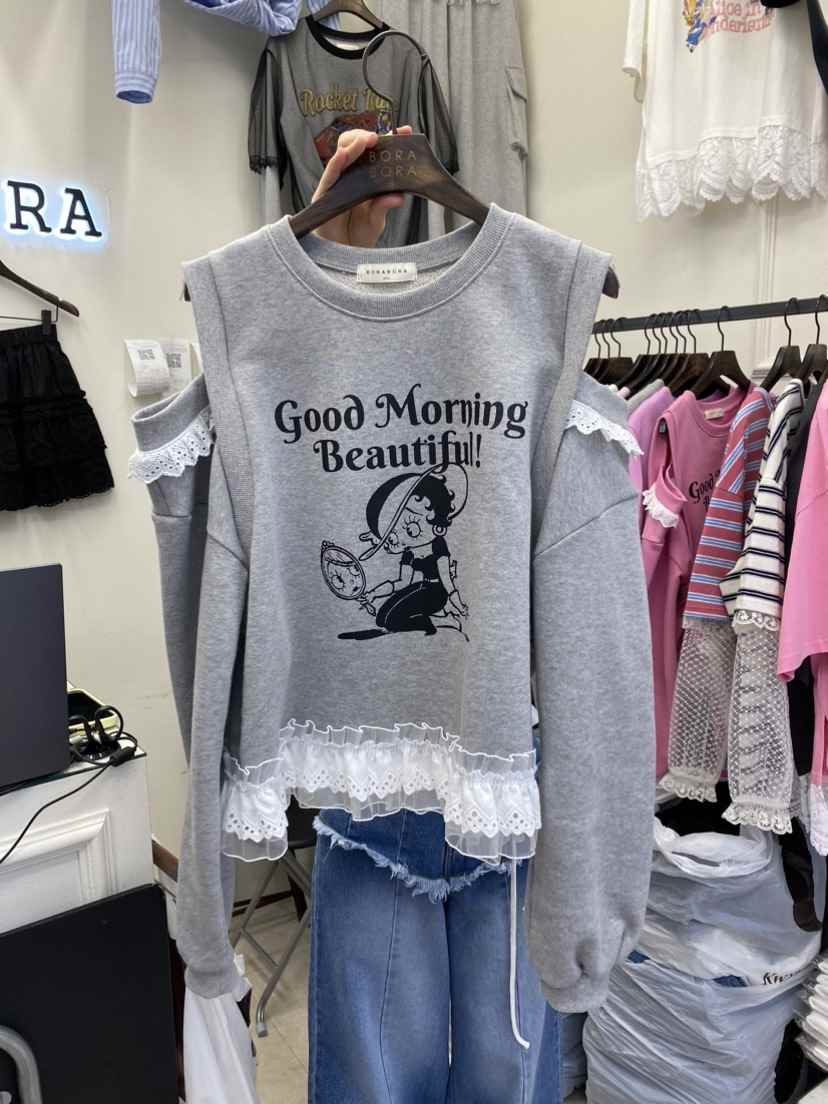 BORA BORA東大門實拍女裝新品休閑時尚25春夏熱賣推薦衛衣BORA BORA衛衣