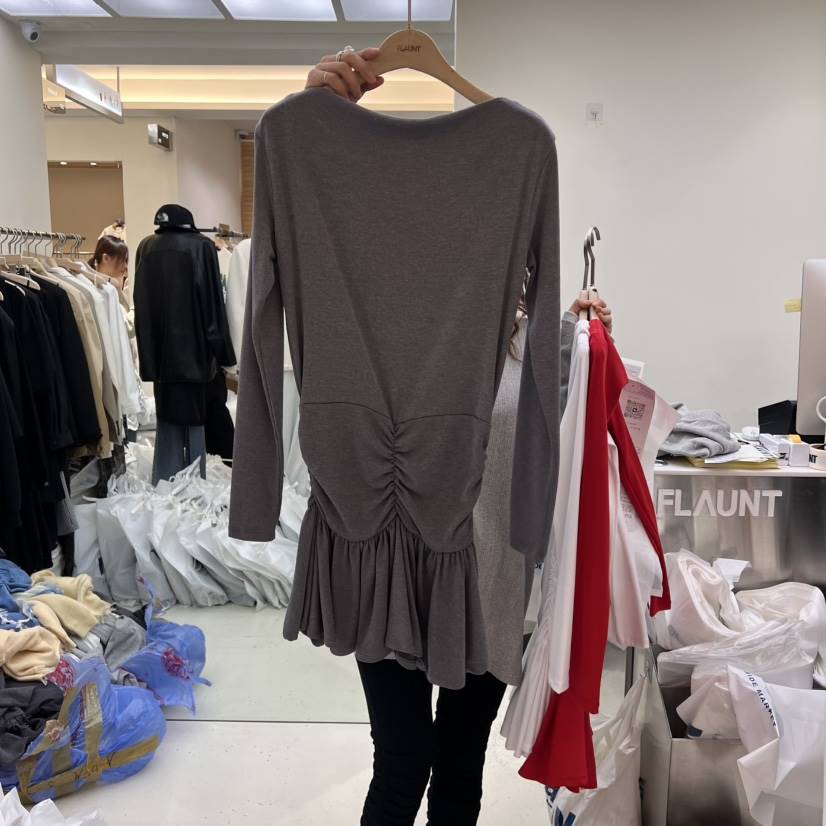 FLAUNT東大門代購女士新款25春夏人氣休閑時尚推薦職業連衣裙FLAUNT連衣裙