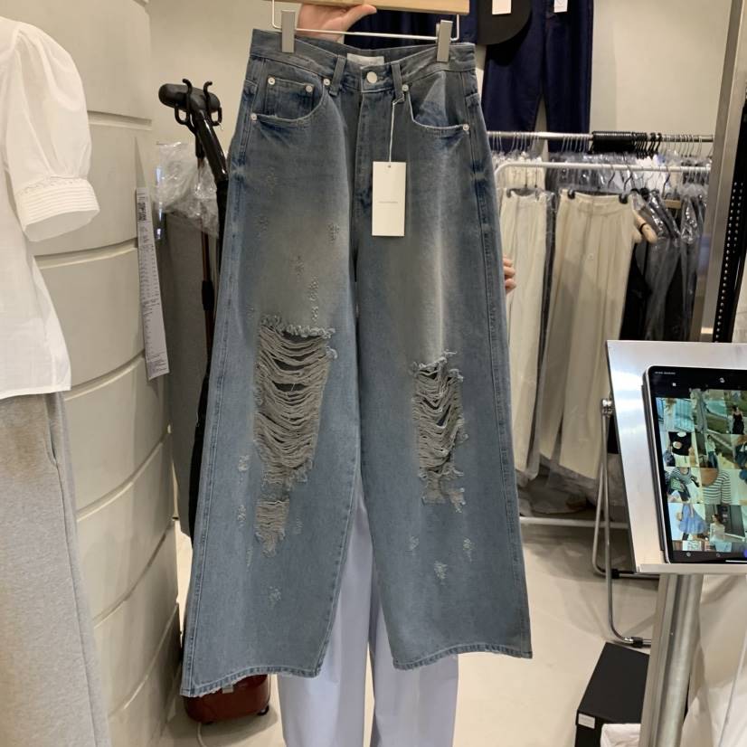 SALONDEMAG韓國代購女裝新款25春夏人氣熱賣職業時尚牛仔褲SALONDEMAG牛仔褲