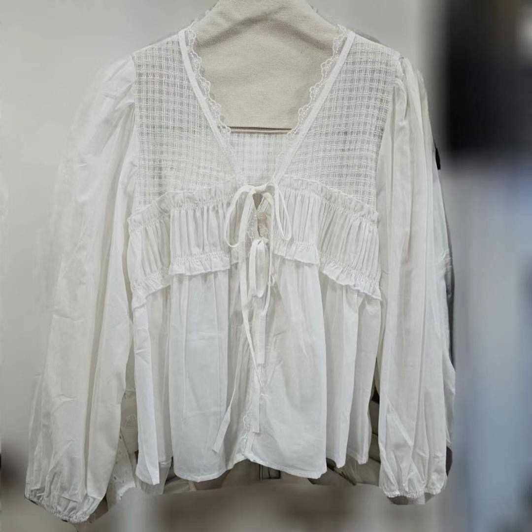 MARCIA-마샤-OT直郵韓國代購㊣女裝新品人氣休閑襯衫蕾絲衫MARCIA襯衫/蕾絲衫