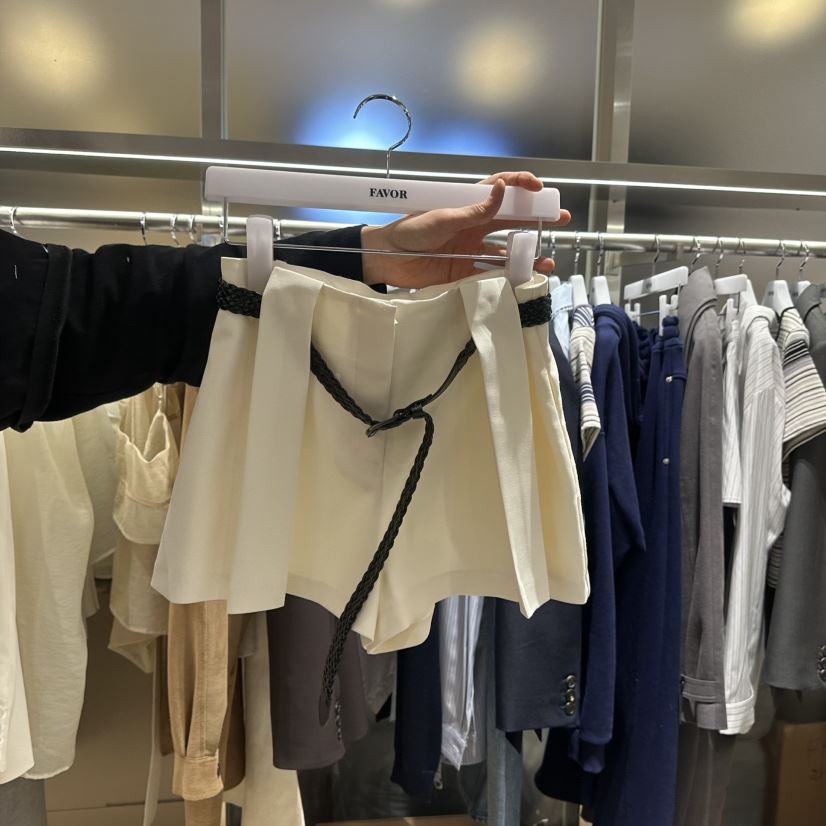 FAVOR-P韓國直郵女士新品熱賣25春夏人氣真品職業短褲含腰帶FAVOR短褲