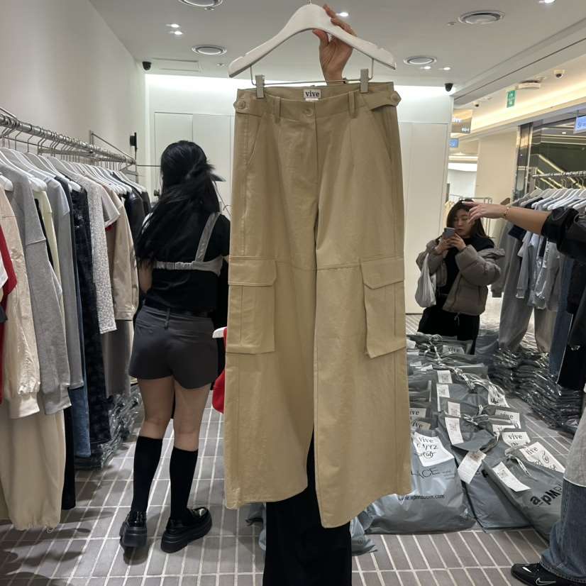 VIVE東大門代購女士新款25春夏真品職業休閑人氣休閑褲工裝褲VIVE休閑褲