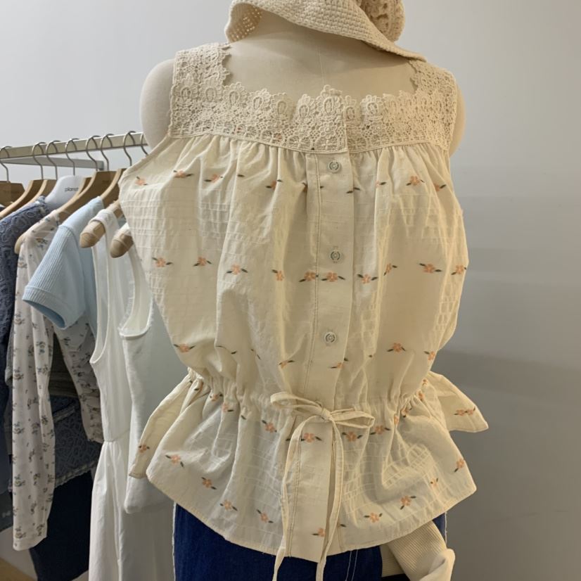 THEPLAN韓國直郵女士新品25春夏真品職業時尚人氣吊帶背心蕾絲THE PLAN吊帶/背心