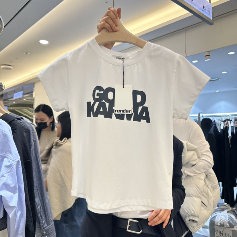 RENDER東大門實拍女裝新品時尚推薦真品熱賣職業人氣25春夏T恤RENDERT恤