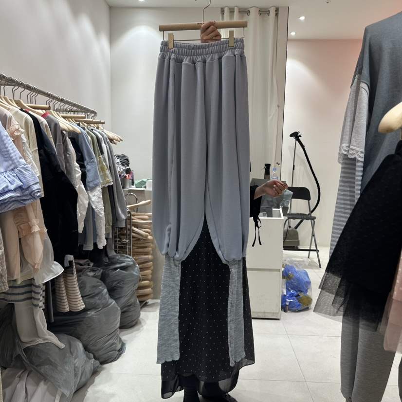 MINI UNNI韓國㊣直郵東大門代購女裝新品時尚25春夏休閑褲MINI UNNI休閑褲