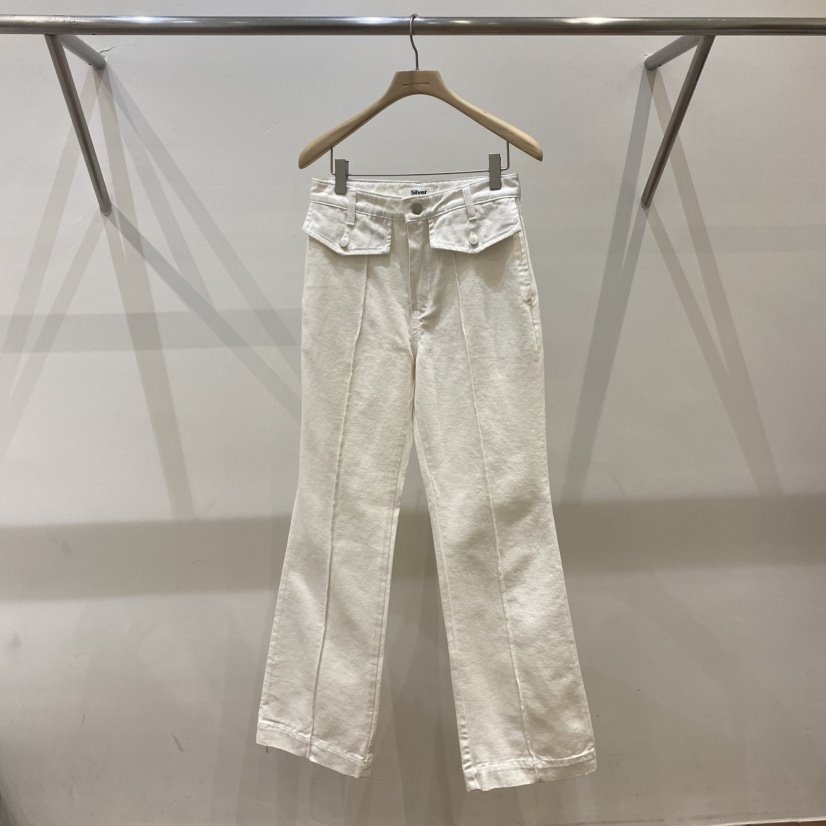 SILVER韓國直郵㊣東大門實拍女裝新品時尚25春夏休閑褲復古SILVER休閑褲