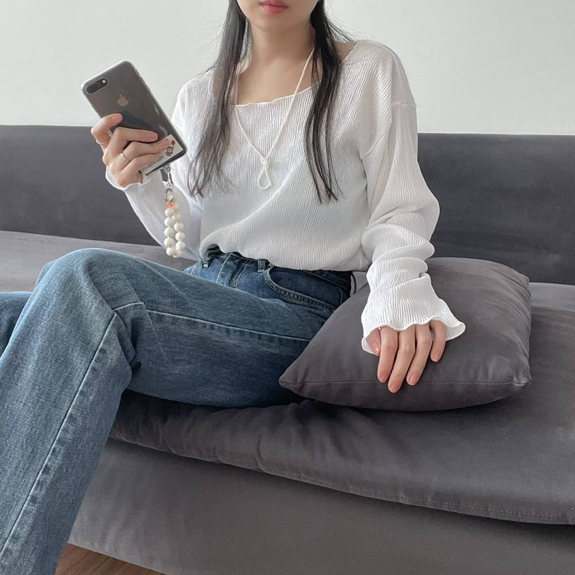 ALLVIBE韓國㊣直郵東大門代購女裝新品時尚職業推薦長袖T恤ALLVIBE長袖T恤