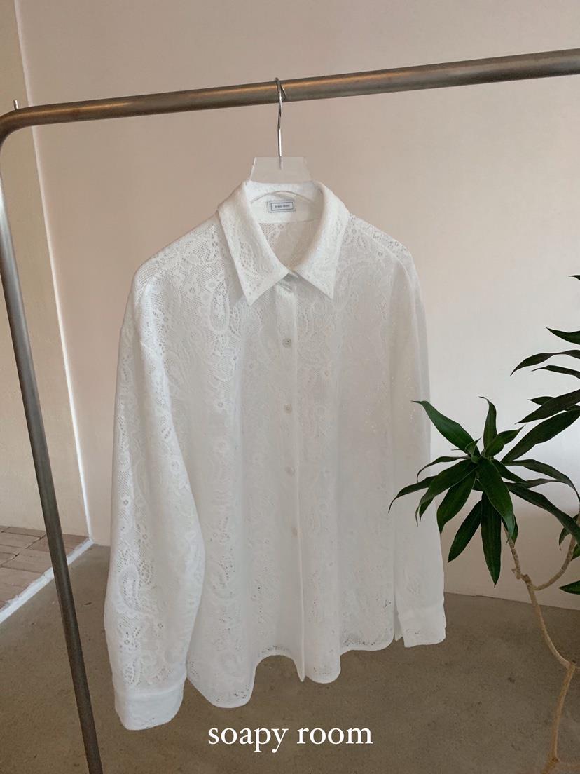 SOAPYROOM直郵韓國代購㊣女裝新款熱賣職業推薦25春夏襯衫蕾絲衫SOAPYROOM襯衫/蕾絲衫