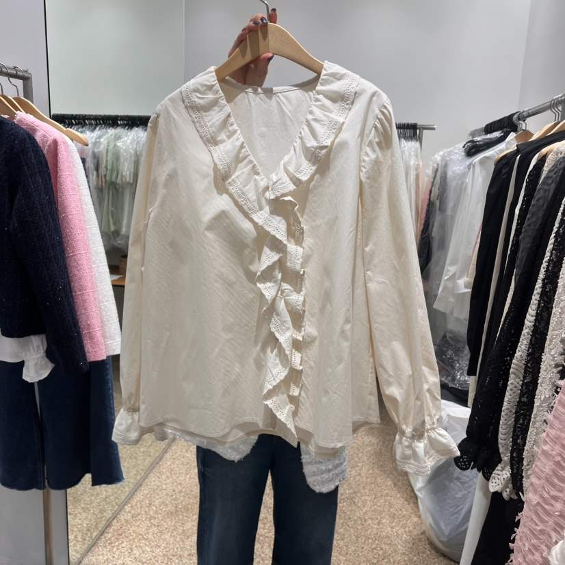 A韓國直郵㊣女裝新品時尚推薦熱賣休閑人氣25春夏襯衫蕾絲衫A STORE襯衫/蕾絲衫