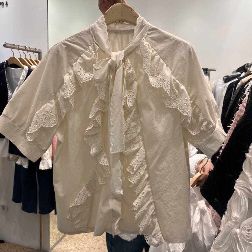 A韓國㊣直郵東大門代購女裝新款熱賣時尚職業人氣襯衫蕾絲衫A STORE襯衫/蕾絲衫