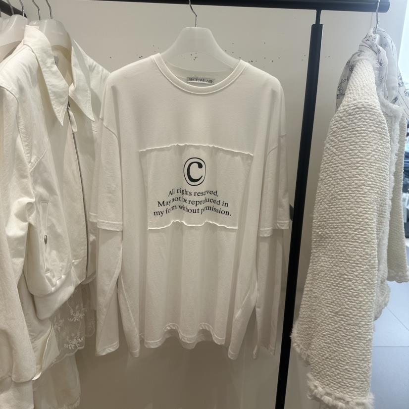WE ARE/WELOVER直郵韓國代購㊣女裝新品時尚人氣休閑長袖T恤SHOP_WE ARE長袖T恤