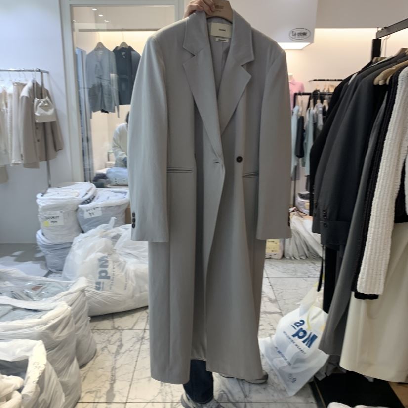 LA MAGIE FEMME韓國㊣直郵東大門代購女裝新品休閑長款風衣含腰帶Lamagie Femme長款風衣