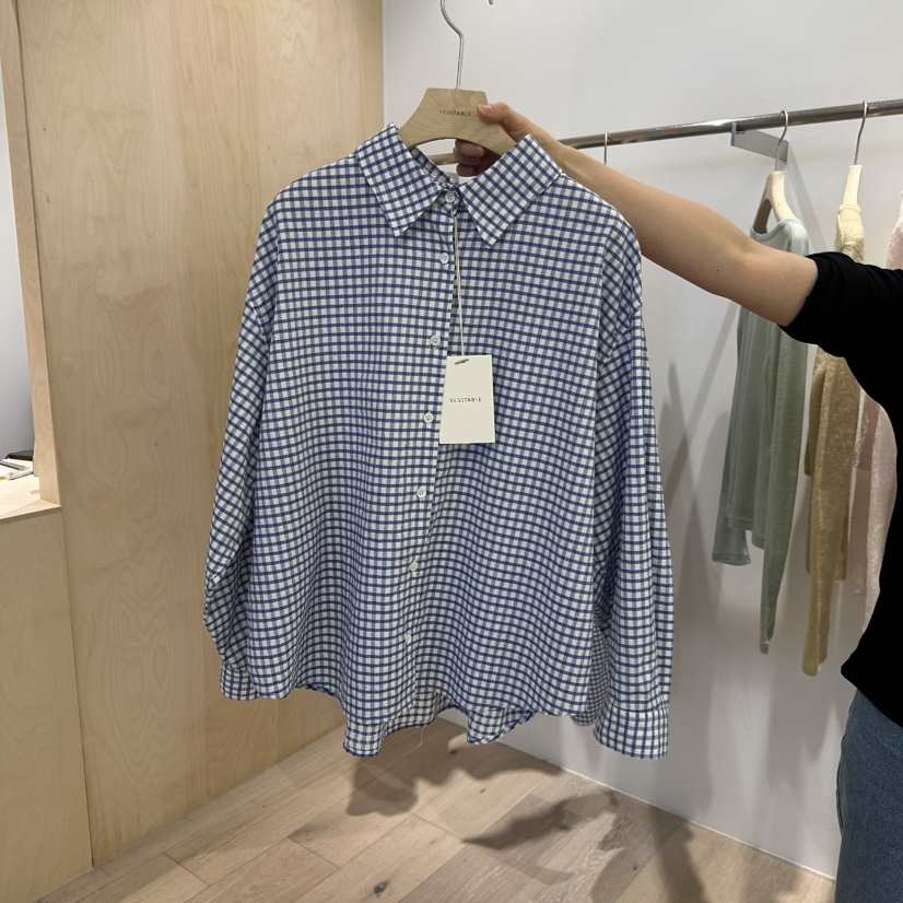 VEGETABLE韓國直郵㊣東大門實拍女裝新品時尚休閑襯衫蕾絲衫VEGETABLE襯衫/蕾絲衫