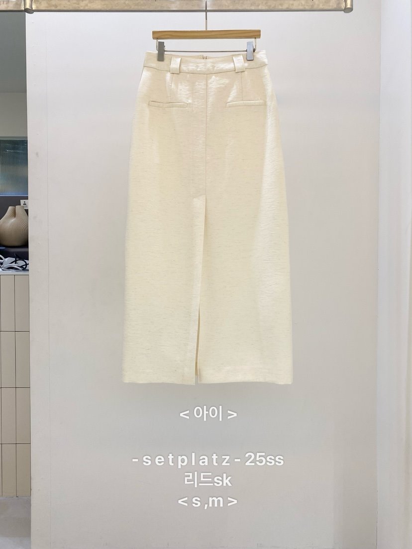 SETPLATZ直郵韓國代購㊣女裝新品25春夏時尚職業推薦休閑長裙PLATZCLASSIC長裙