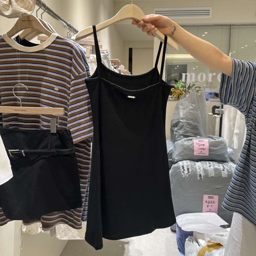 MOREMORE直郵韓國代購㊣女裝新品25春夏職業休閑時尚連衣裙more more連衣裙