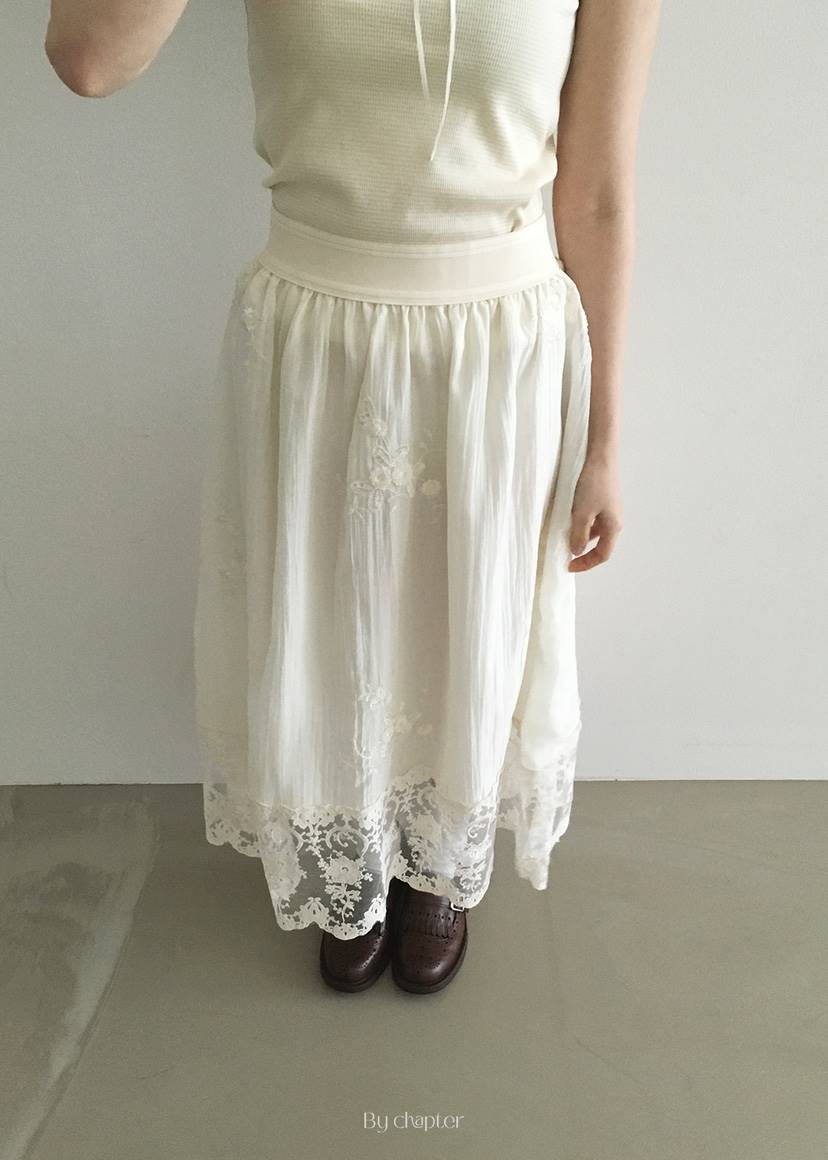 BY CHAPTER韓國直郵㊣女裝新品25春夏人氣職業熱賣長裙蕾絲Chapter長裙